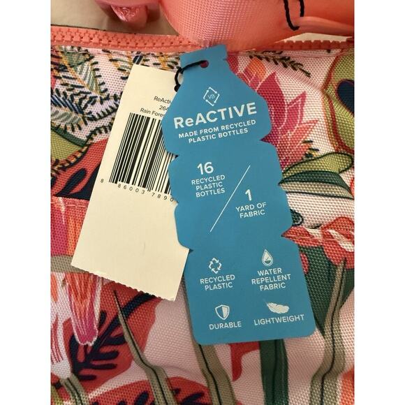 NWT Vera Bradley Rain Forest Canopy Coral Reactive RFID Hipster Tropical Monkey - Picture 3 of 14